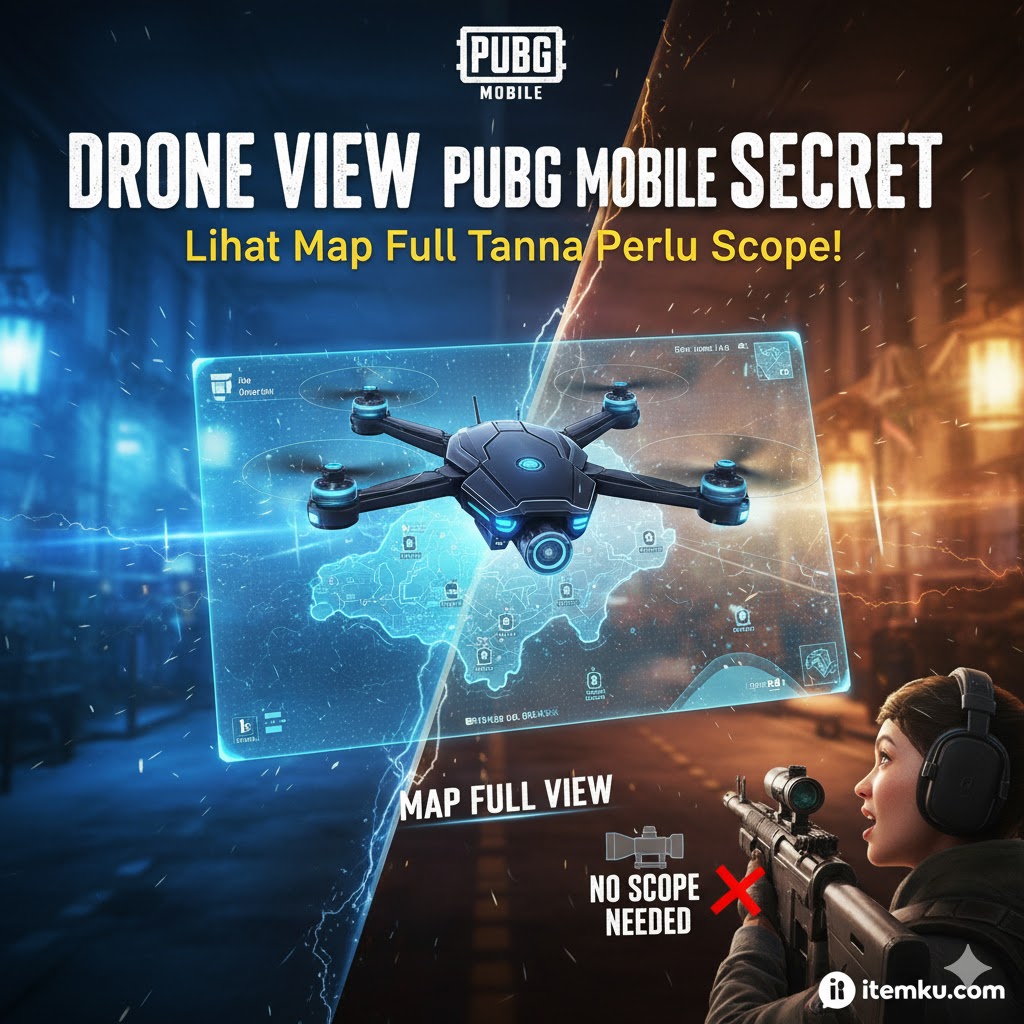 Drone View PUBG Mobile Secret: Lihat Map Full Tanpa Perlu Scope!