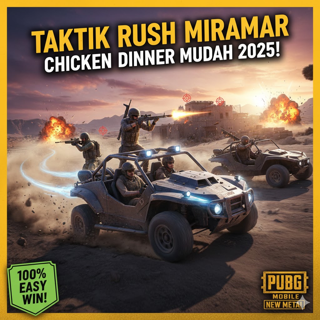 Taktik Rush Miramar PUBG Mobile: Chicken Dinner Mudah 2025!