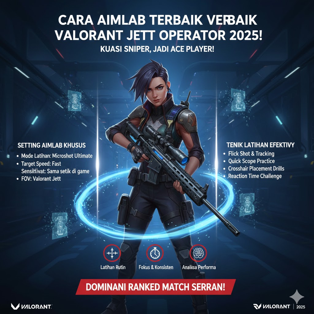 Cara Aimlab Terbaik Valorant Jett Operator 2025!