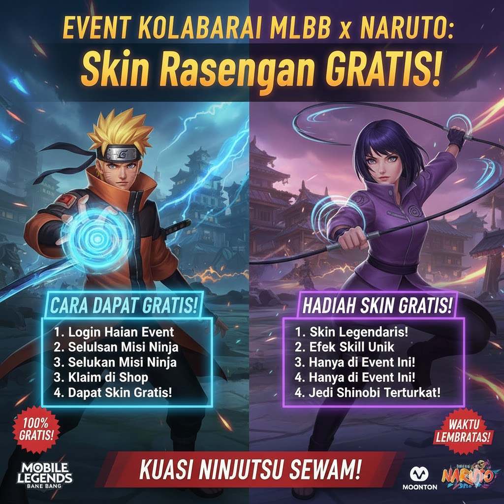 Event Kolaborasi MLBB x Naruto: Skin Rasengan Gratis!