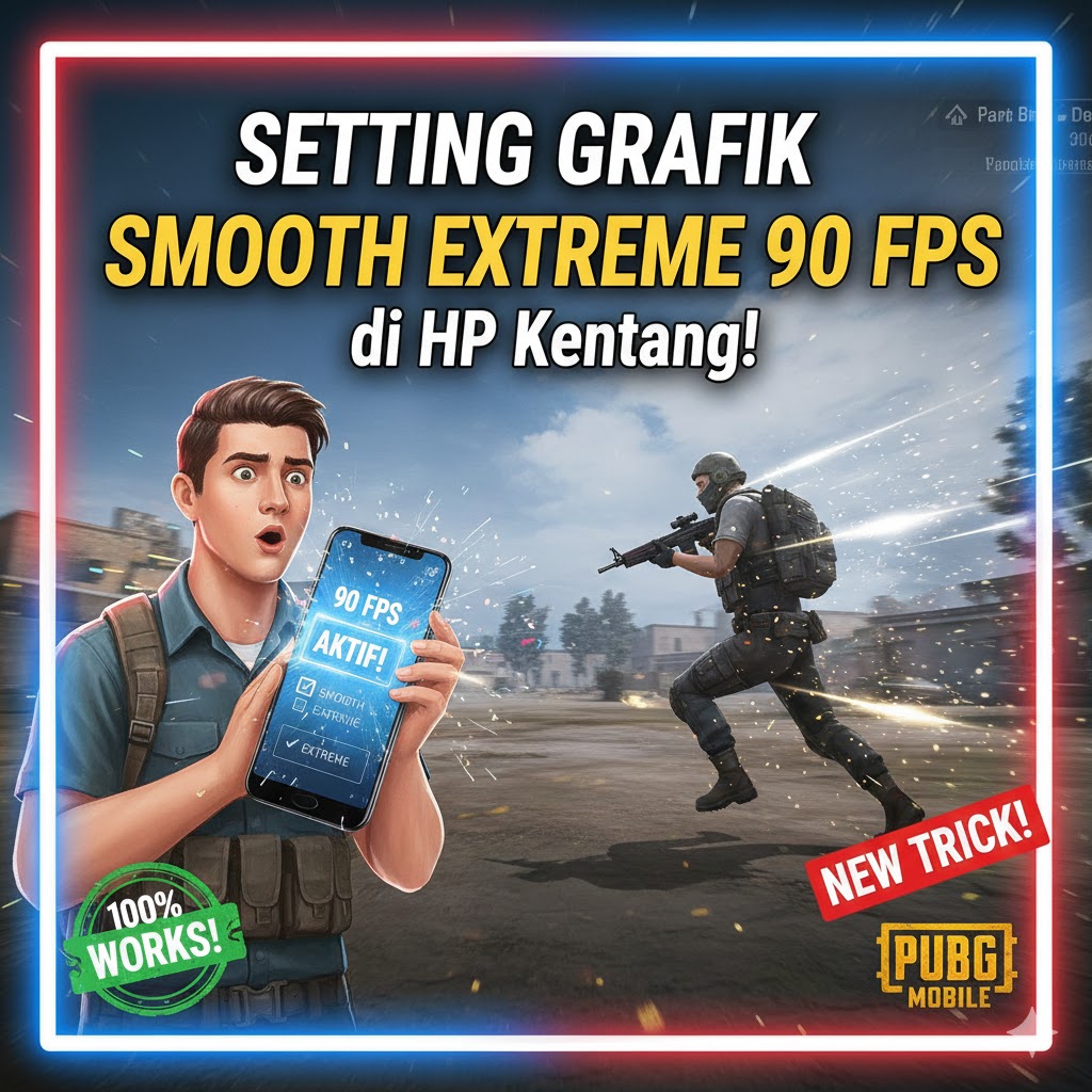 Setting Grafik Smooth Extreme 90 FPS di HP Kentang PUBG Mobile 2025!