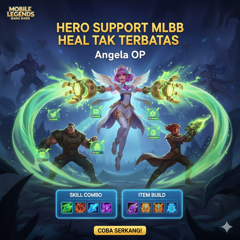 Hero Support MLBB Heal Tak Terbatas: Angela OP!