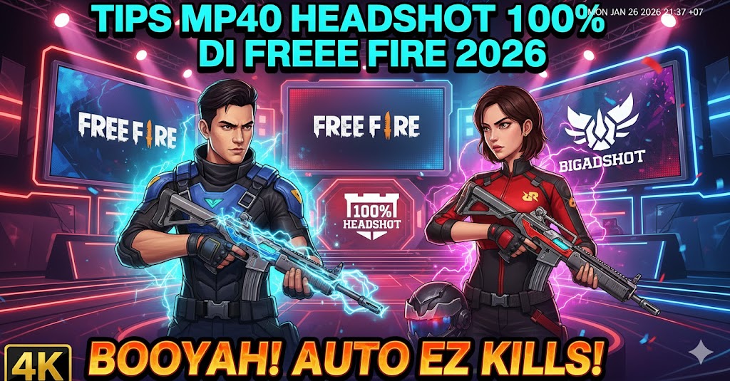 Tips MP40 Headshot 100% di Free Fire 2026: Meta Ranked OP!