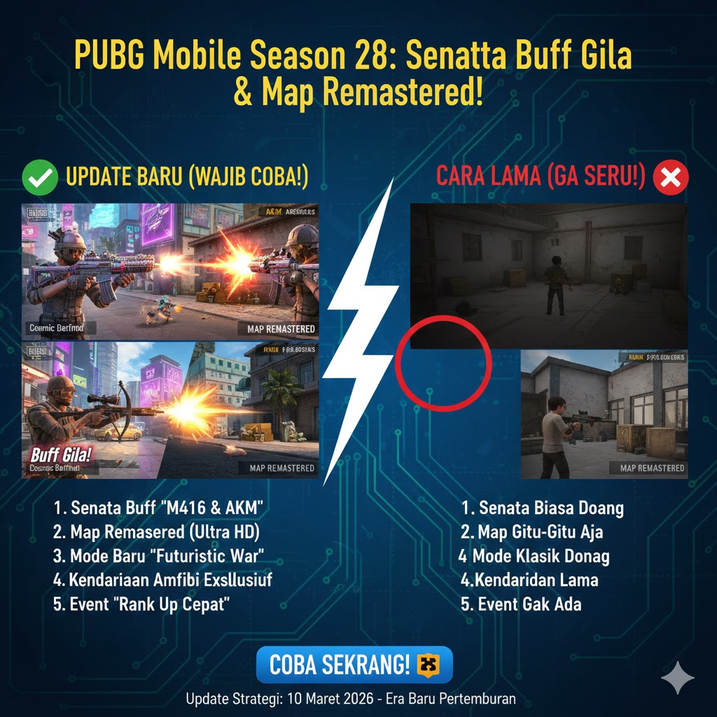 PUBG Mobile Season 28: Senjata Buff Gila & Map Remastered!