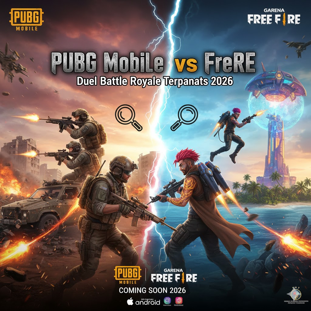 PUBG Mobile vs Free Fire: Duel Battle Royale Terpanas 2026