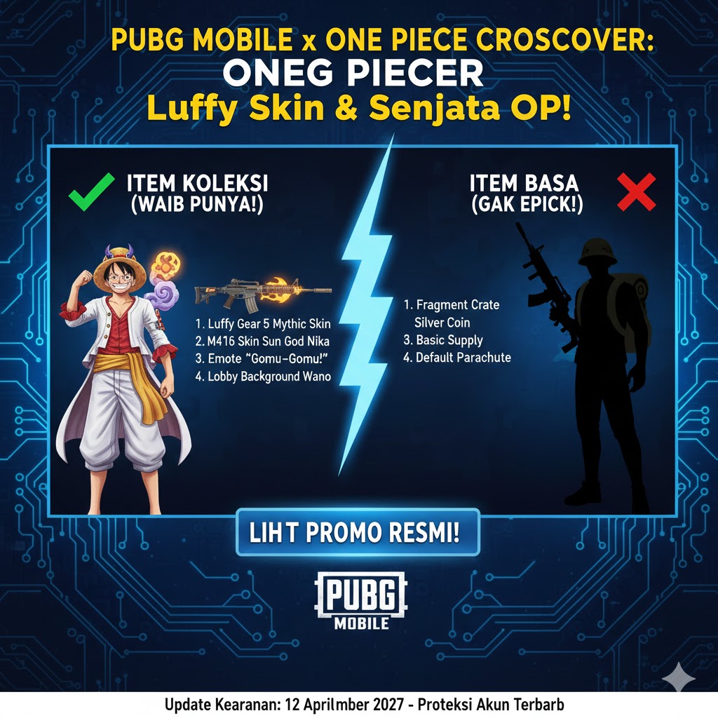 PUBG Mobile x One Piece Crossover: Luffy Skin Senjata OP!